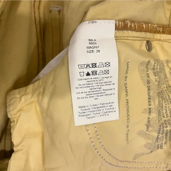 Ganni Magny Wide Leg Yellow Jeans - Picture 7 of 7